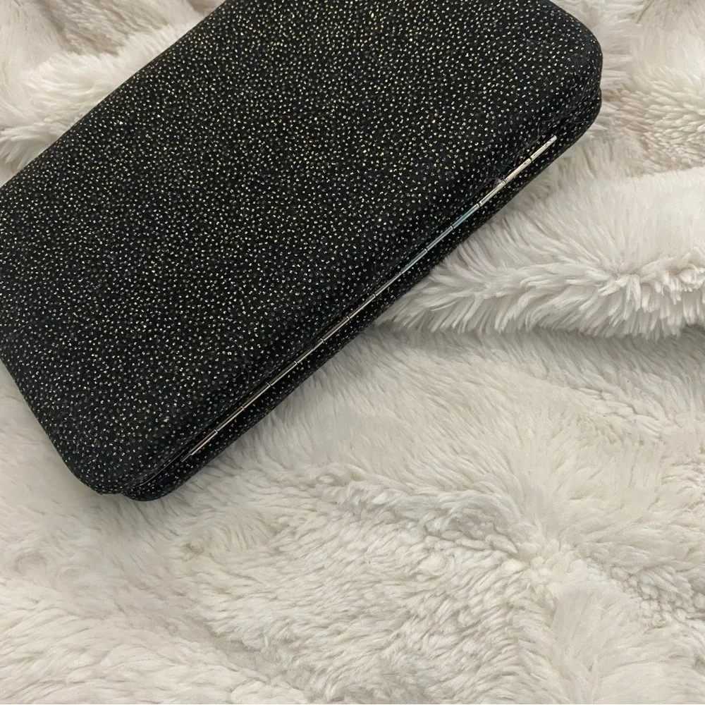 Chic Black Sparkle Clutch Wallet